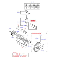 Load image into Gallery viewer, ZJ engine crankshaft conrod con rod bearing for Ford Fiesta 1349cc DOHC 1.3L 86HP 63KW 2010-2011 ZJY2-11-SGO ZJY3-11-SE0