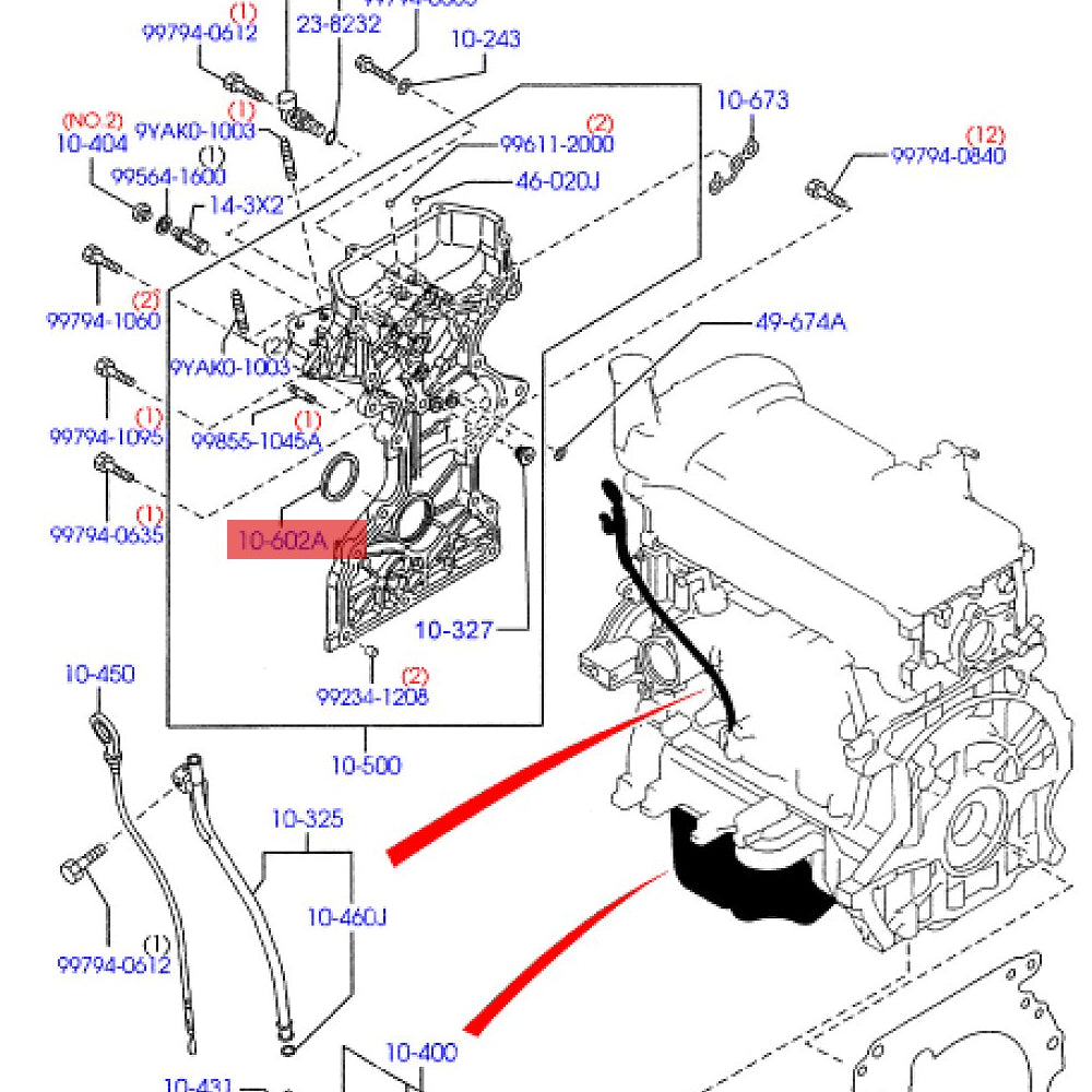 FS02-10-602 Engine Crankshaft Crank Seal 42.5*54.5*6 fpr for ford FIESTA 1.5 1.3 mazda FS, FP, ZY, ZJ FS0210602